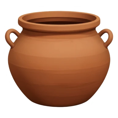 brown clay pot matka empty sticker