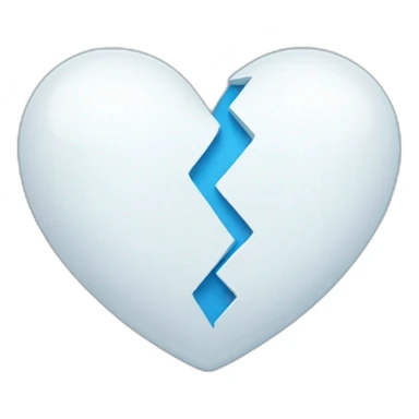  blue heart and white heart are in love sticker