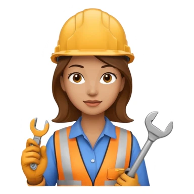 woman construction worker sticker