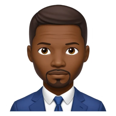 Jamie Foxx with dark brown hair sticker