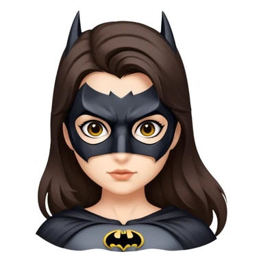 Girl brunette with batman  sticker