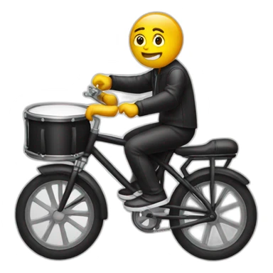 a drummer in a bike sticker