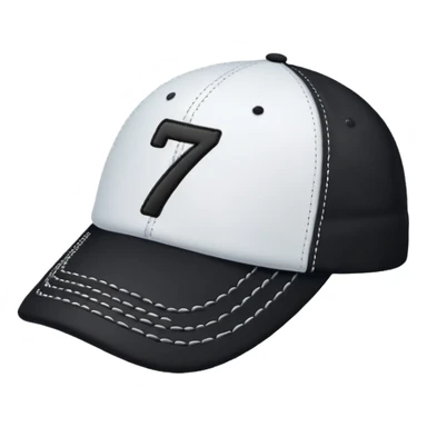 A black cap with the number 701 on the front  sticker