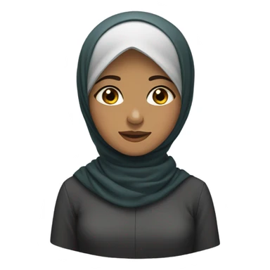 Muslim girl wearing hijab sticker