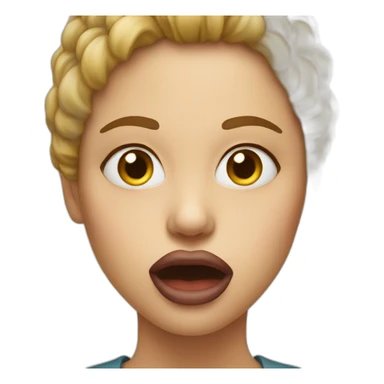 woman biting her lip sticker