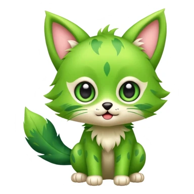 Kawaii cute cool feral Sprigatito (full body) sticker