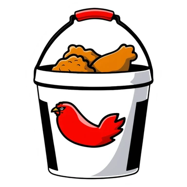 KFC bucket of fried chicken sticker