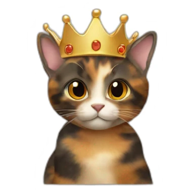 Cat tortoiseshell crown sticker