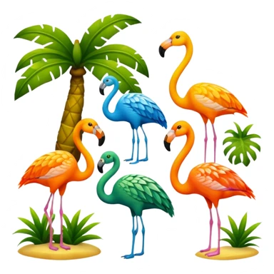 tropical animals sticker