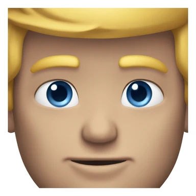 Donald Trump blue eyes happy sticker