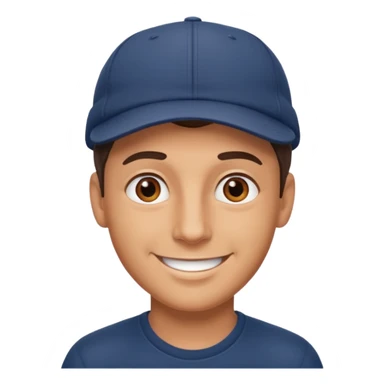 Joven moreno con gorra sonriendo sticker