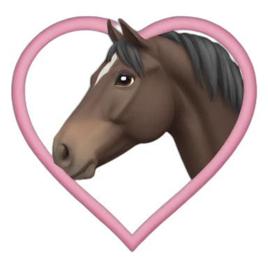 horse heart sticker