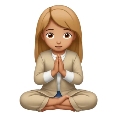 Girl on ground hands on ground praying sticker