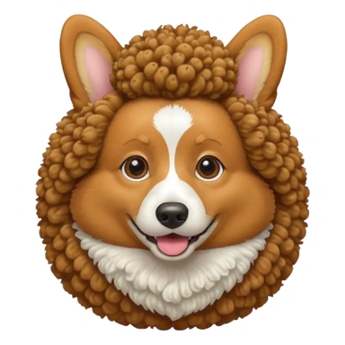 A corgi with a curly afro  sticker