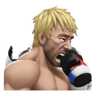 mma fighter facepalm scream sticker