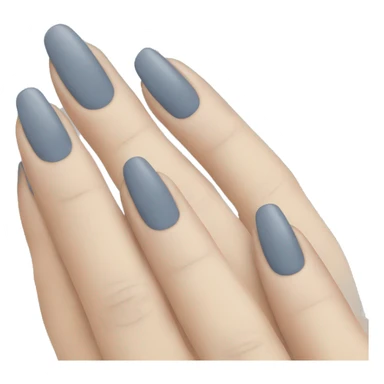 blue grey manicure  sticker