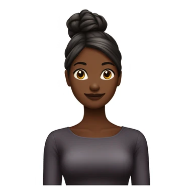 Femme noir avec chignon boit un chocolat sticker