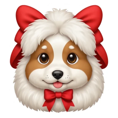 Puppy with bow sticker