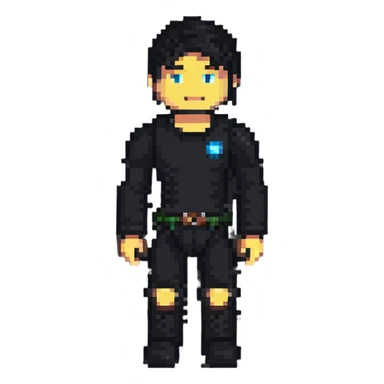 Roblox avatar in pixel art style sticker