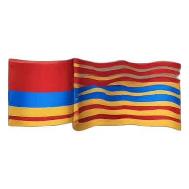 bandera con mitad franja horizontal amarilla y la otra mitad con franja horizontal azul y franja roja sticker