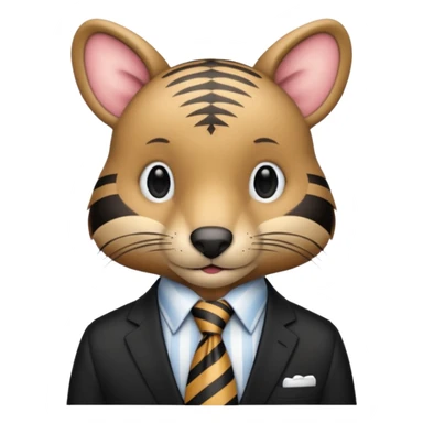 animal with striped tie sticker