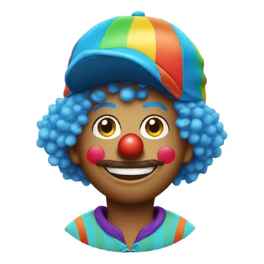 Clown wearing a baseball cap sideways sticker