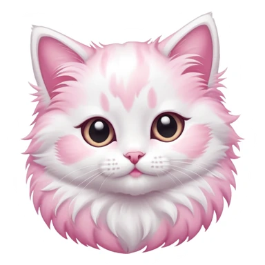 pink and white kitten sticker
