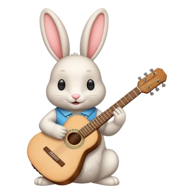 Conejo con guitarra  sticker