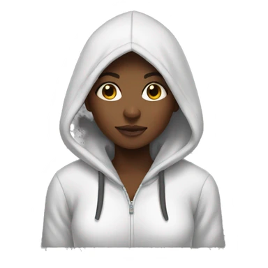 Black girl in hoodie sticker