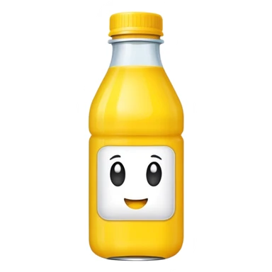 Yellow juice bottle sticker