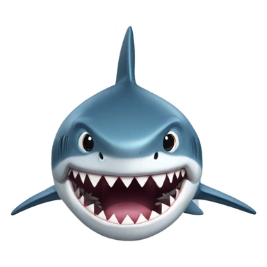 shark with glass sticker