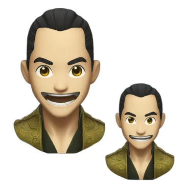 Majima Goro with crazy smile sticker