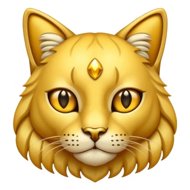 León sobre lingote dorado sticker