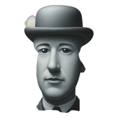 Magritte pietre in cielo sticker