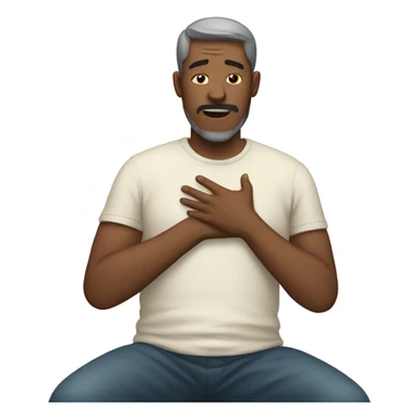 MAN WITH STOMACH PAIN sticker