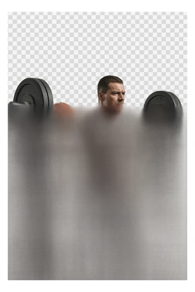 bodybuilder fa squat con bilanciere  sticker