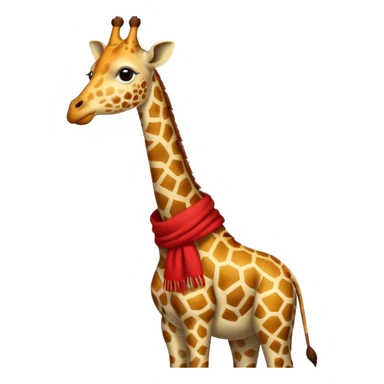 Giraffe with red Scarves sticker