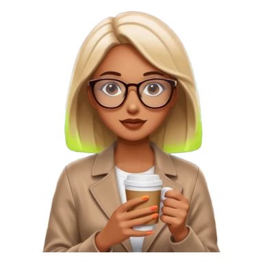 Woman with coffee , coffe shop with  neon glow, Midnight Wander. negative transparency . sticker