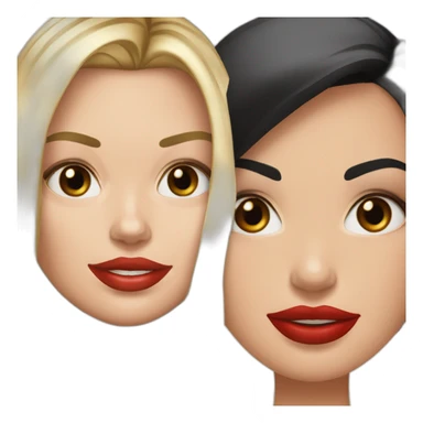 Margot robbie and megan fox with straight hair sticker