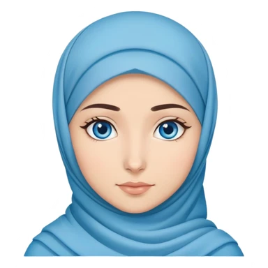 Turkish beautiful finish Konya girl blue eyes with hijab and dua  sticker