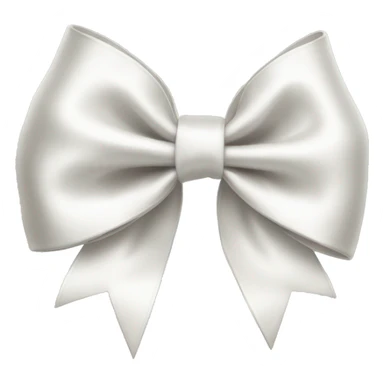 white satin bow sticker
