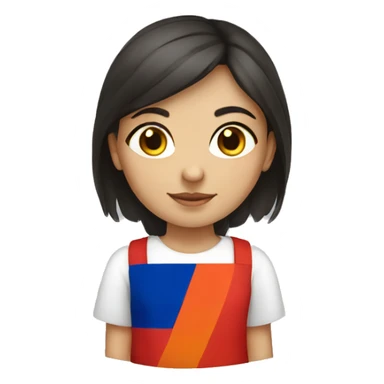 Armenian girl with Armenian flag  sticker