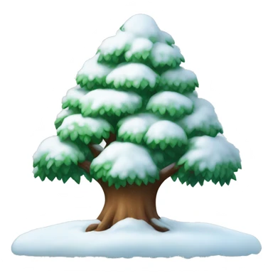 Tree with snow sticker