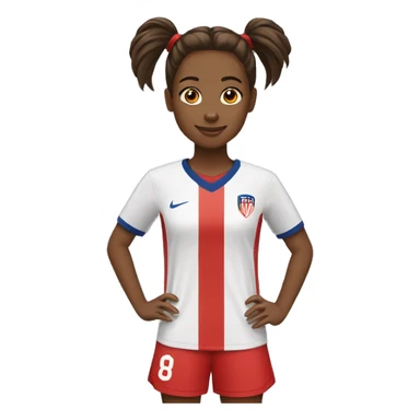 Fille metisse qui tire au cahe de foot sticker