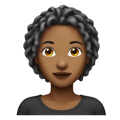 Female with locs sticker