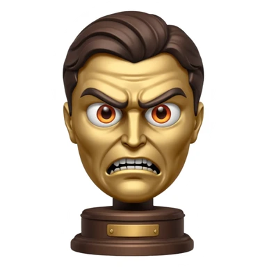 Evil Oscar full length statute   sticker