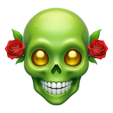 Pilot alien emoji ghost emoji skull emoji wet rose emoji laughing emoji sticker