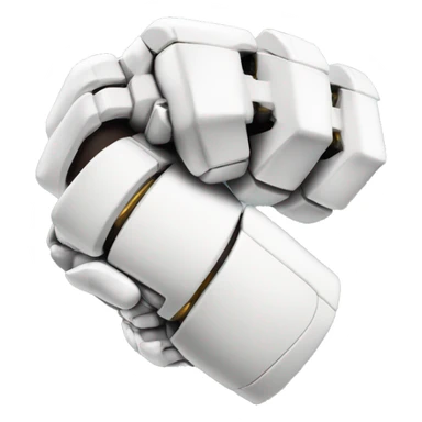 Flexing white mechanical cyborg bicep sticker