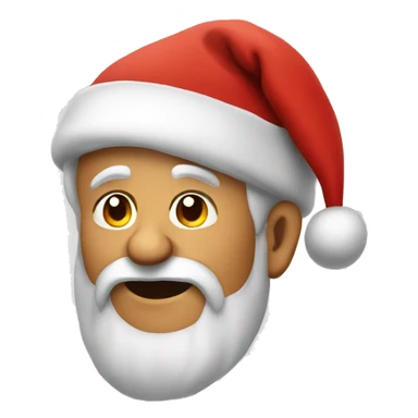 Old man wearing a Santa hat  sticker