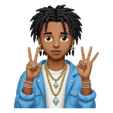 Playboi Carti YVL hand sign sticker